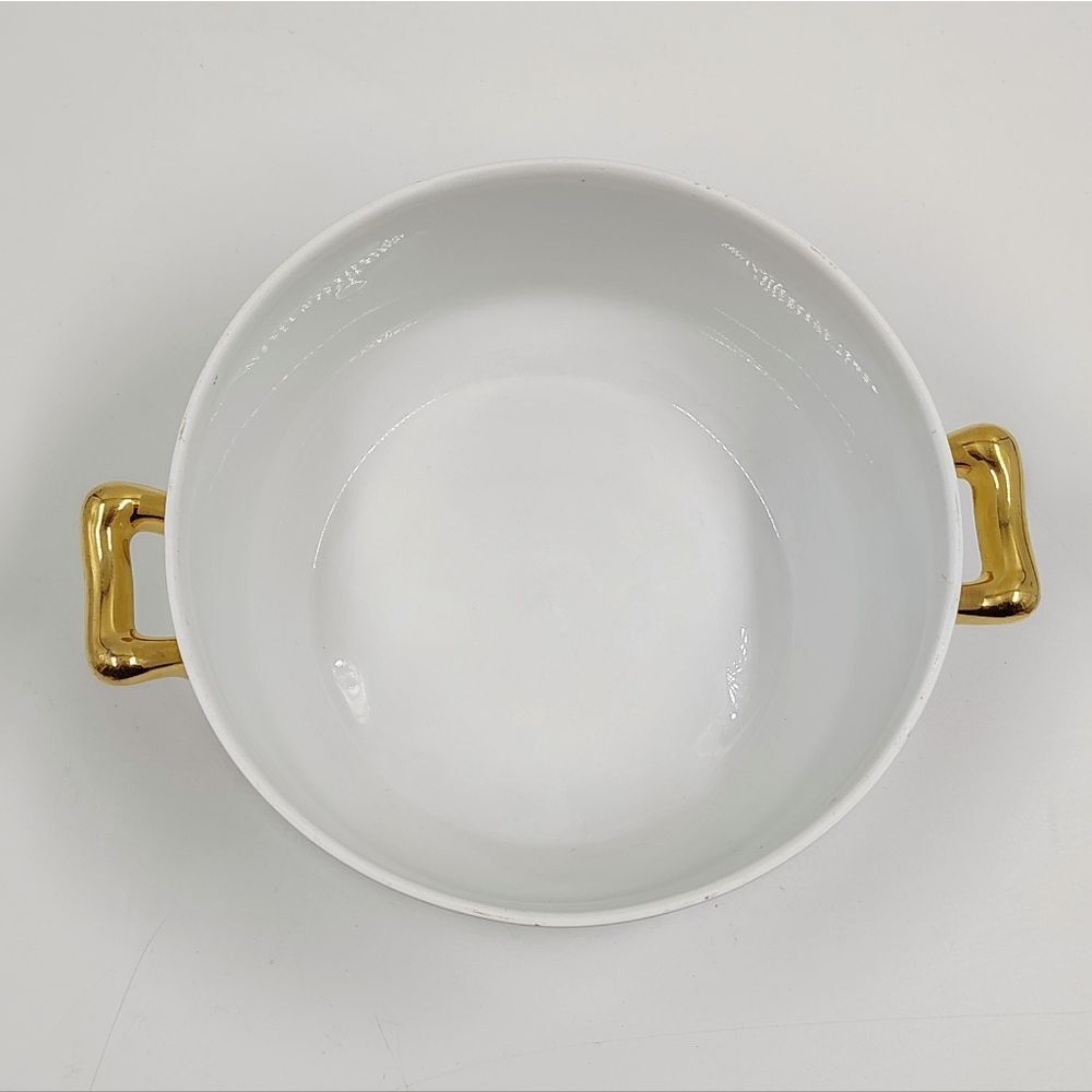 Royal Worcester Evesham Vintage White & Gold Porcelain Covered Serving Dish - Picture 13 of 16